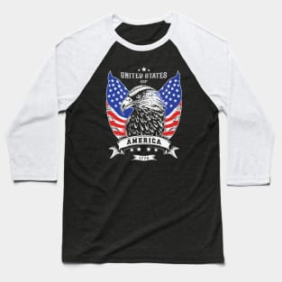 United States Of America 1776 Independence Day Baseball T-Shirt